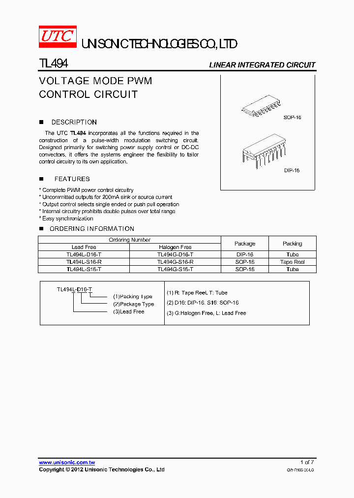 TL494G-S16-T_7537966.PDF Datasheet