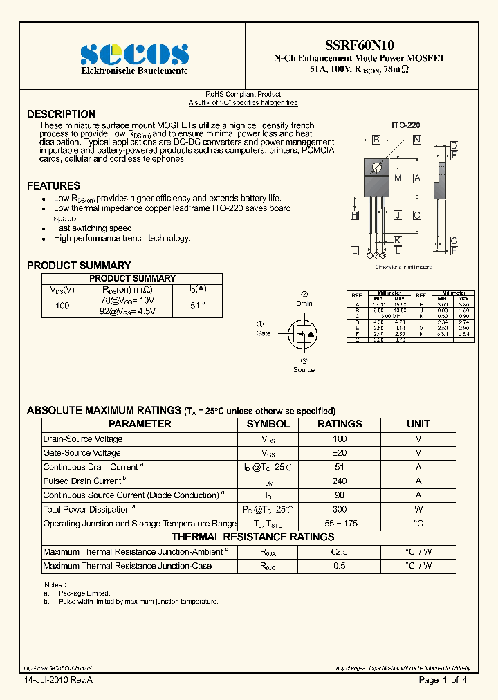 SSRF60N10_7539061.PDF Datasheet