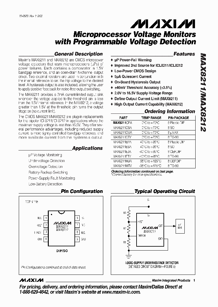 MAX8211CSAT_7539578.PDF Datasheet