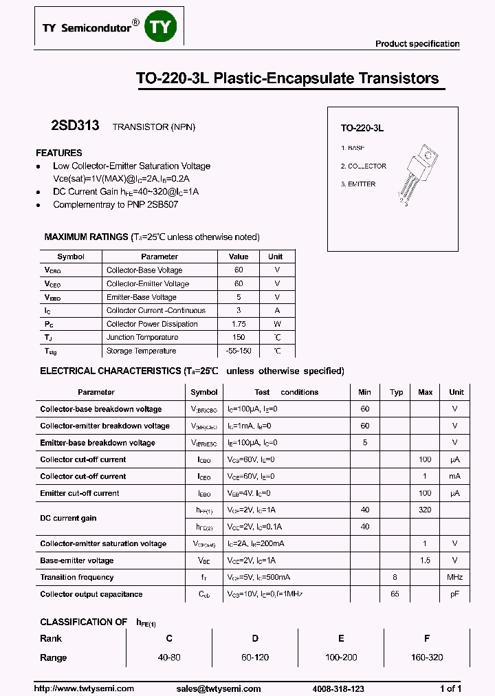 2SD313_7541521.PDF Datasheet