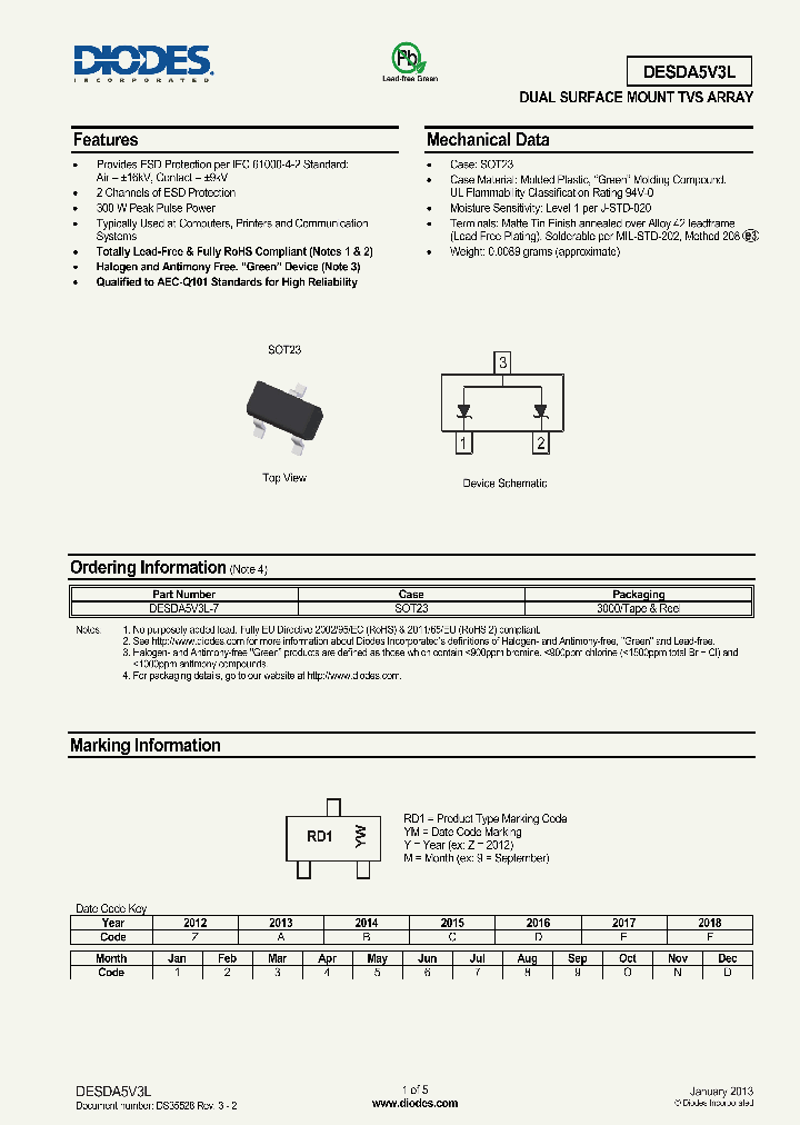 DESDA5V3L_7542977.PDF Datasheet