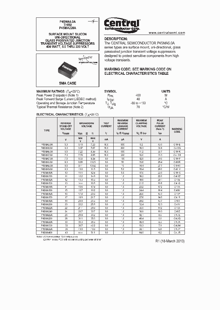 P4SMA58A_7543944.PDF Datasheet