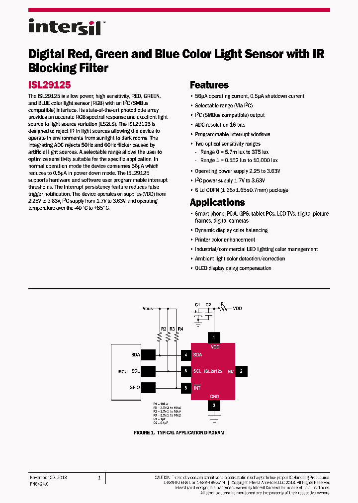 ISL29125_7547411.PDF Datasheet