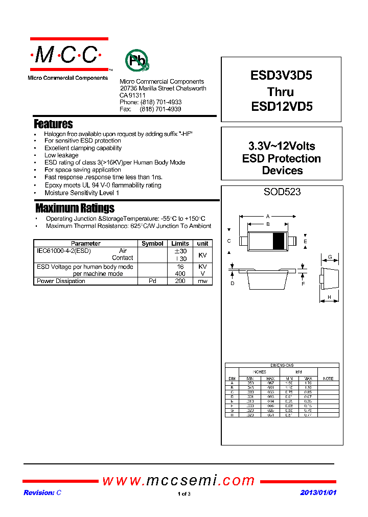 ESD5V0D5_7547623.PDF Datasheet