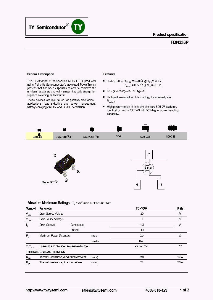 FDN336P_7550134.PDF Datasheet