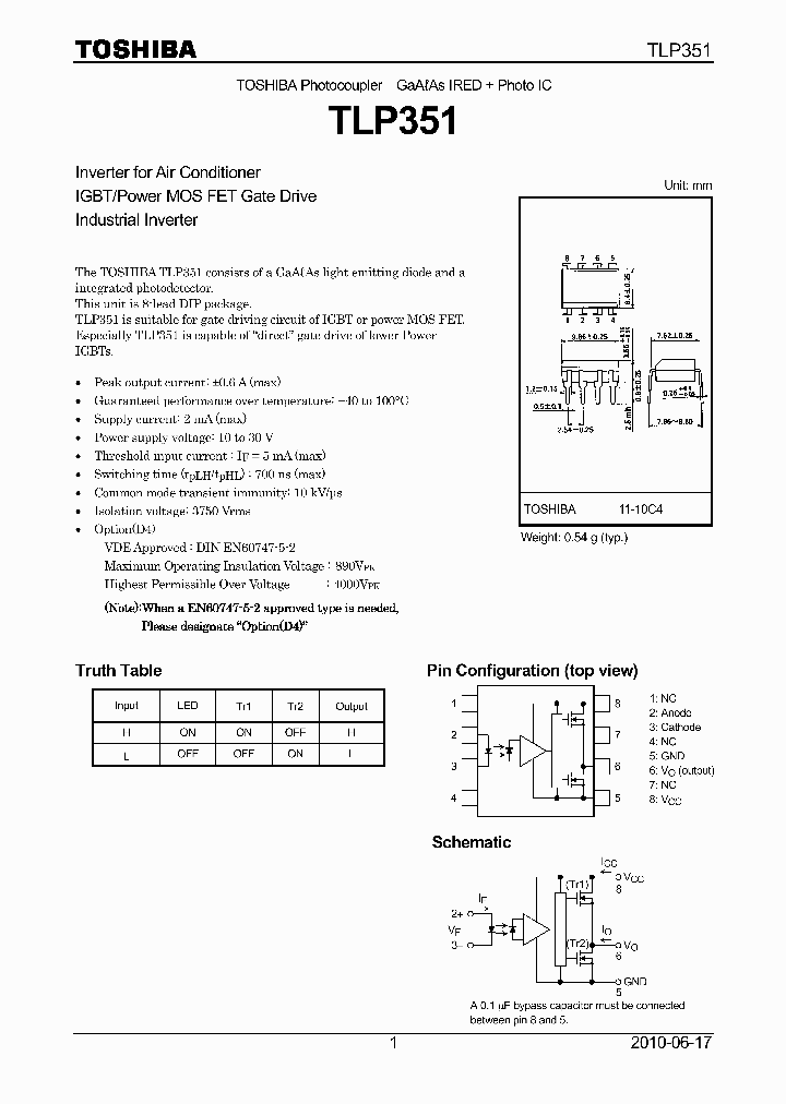 TLP351_7563301.PDF Datasheet