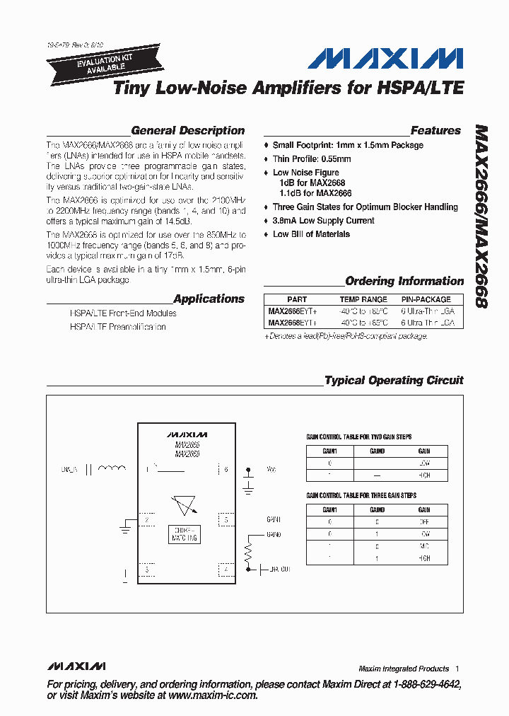 MAX2666EYT_7564728.PDF Datasheet