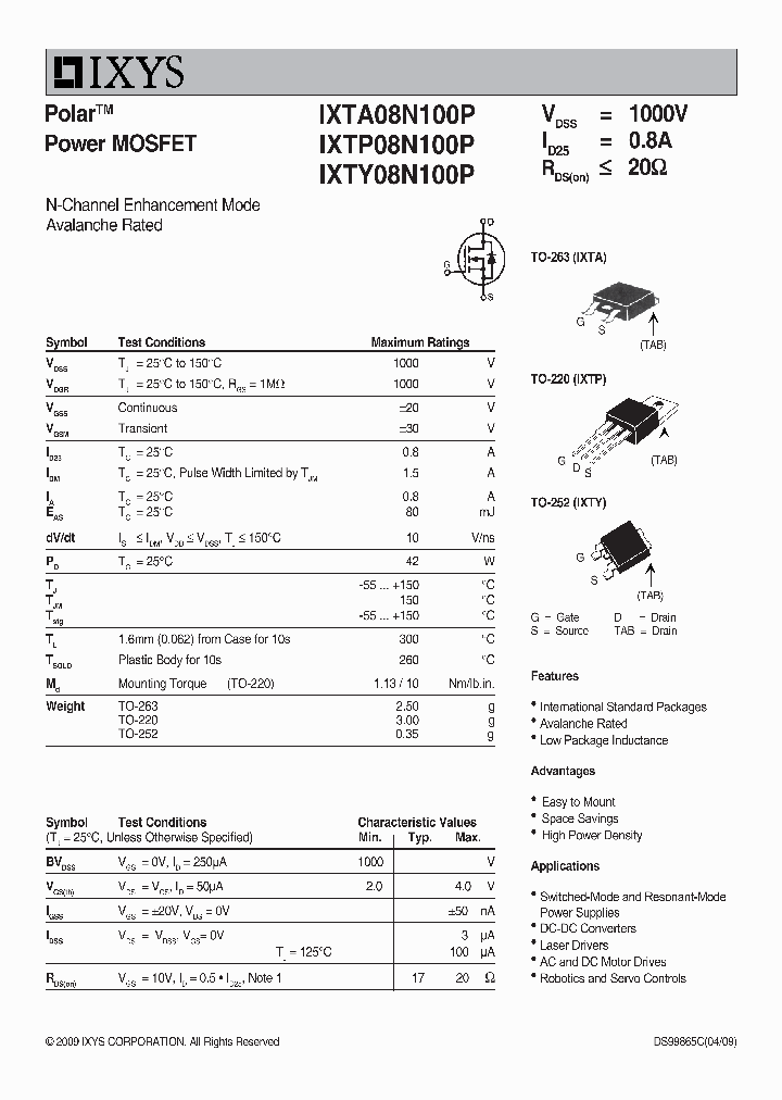 IXTP08N100P_7566843.PDF Datasheet