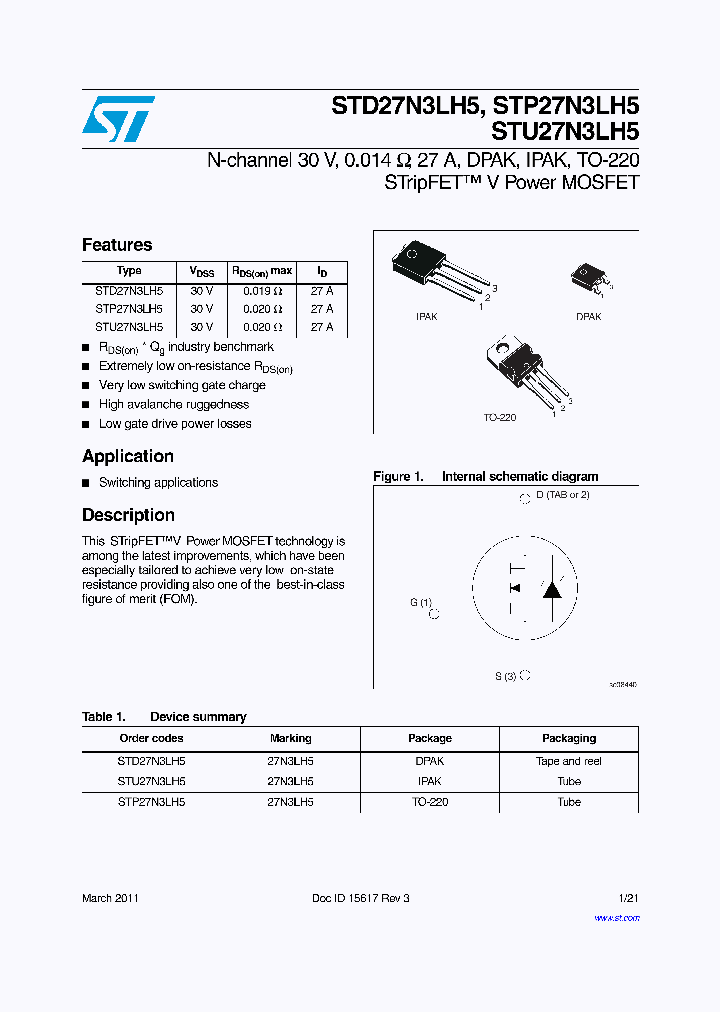 STD27N3LH5_7579551.PDF Datasheet