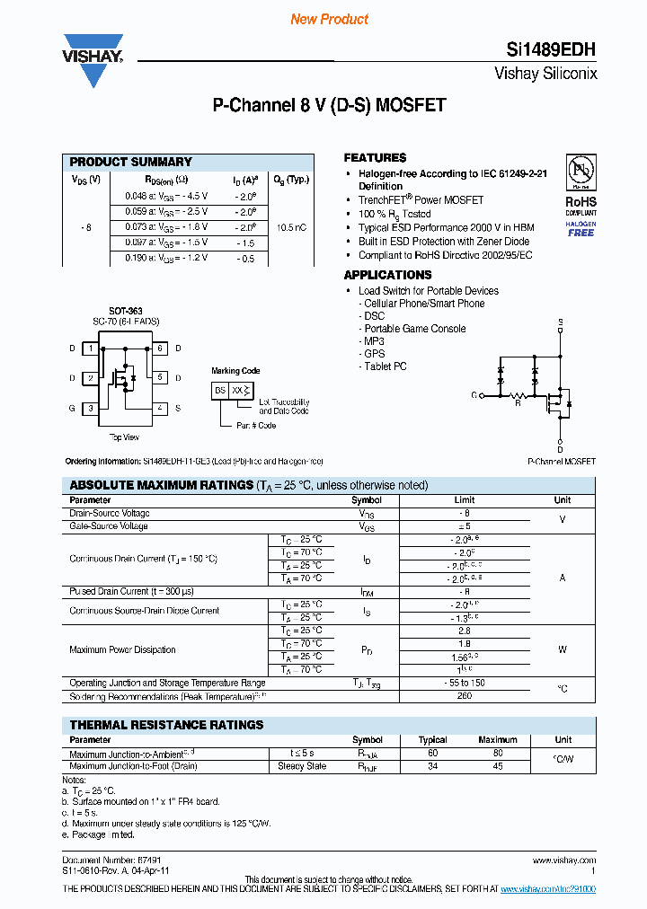 SI1489EDH_7586475.PDF Datasheet