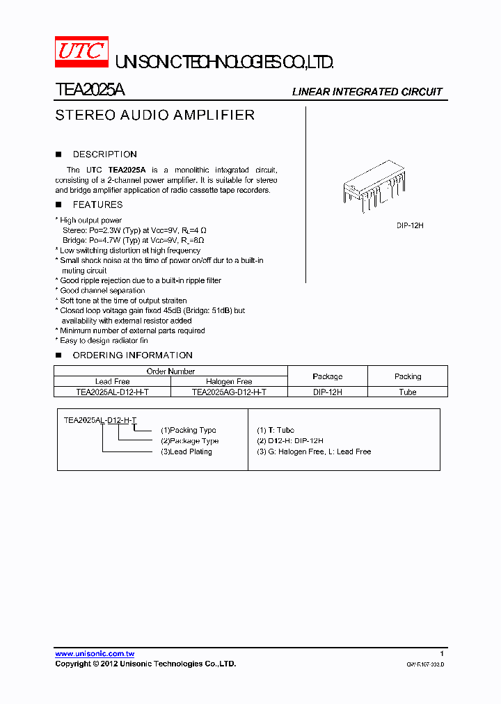 TEA2025A_7587728.PDF Datasheet