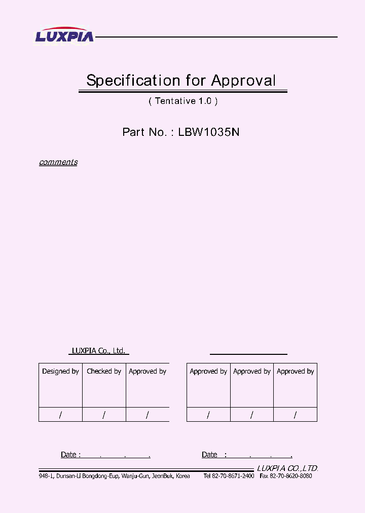 LBW1035N_7588742.PDF Datasheet