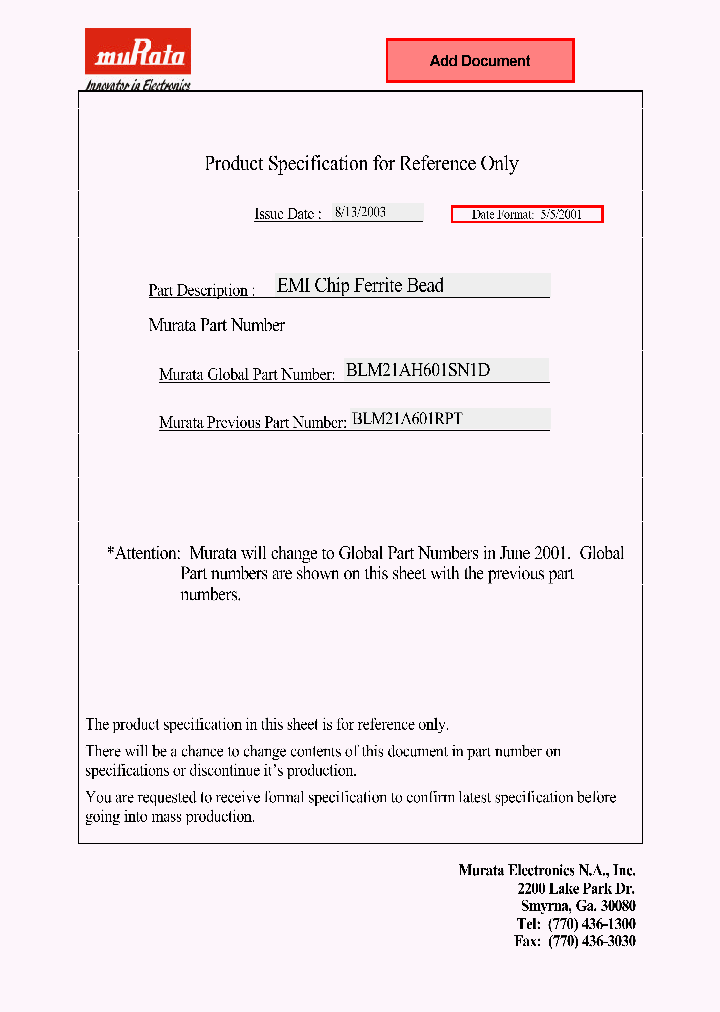 BLM31A700S_7592594.PDF Datasheet