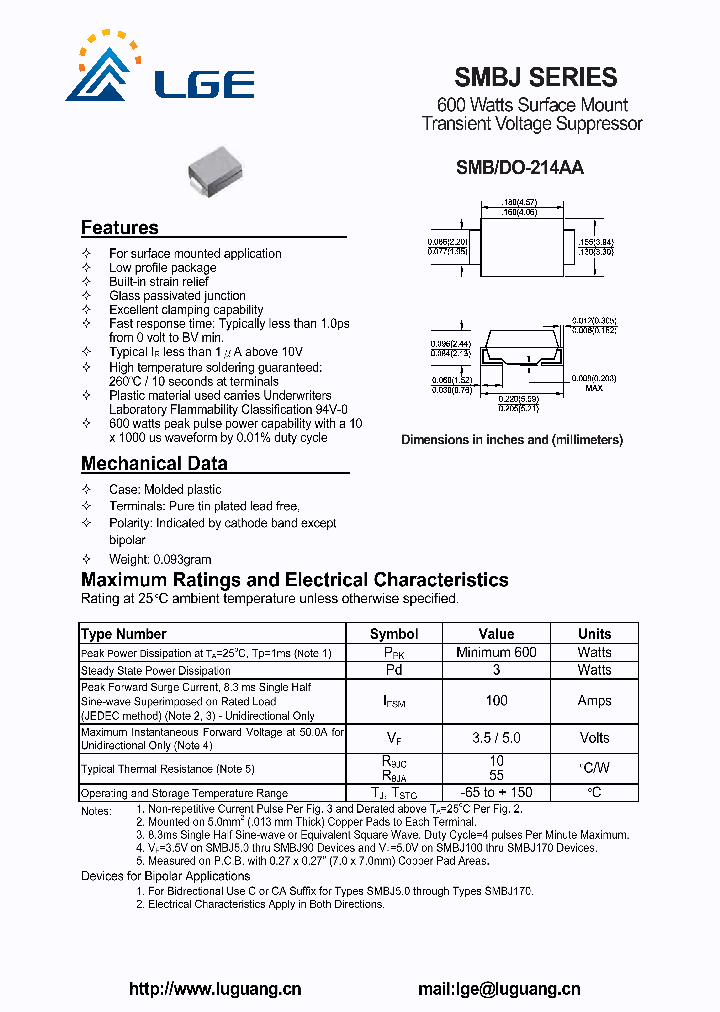 SMBJ16CA_7593048.PDF Datasheet