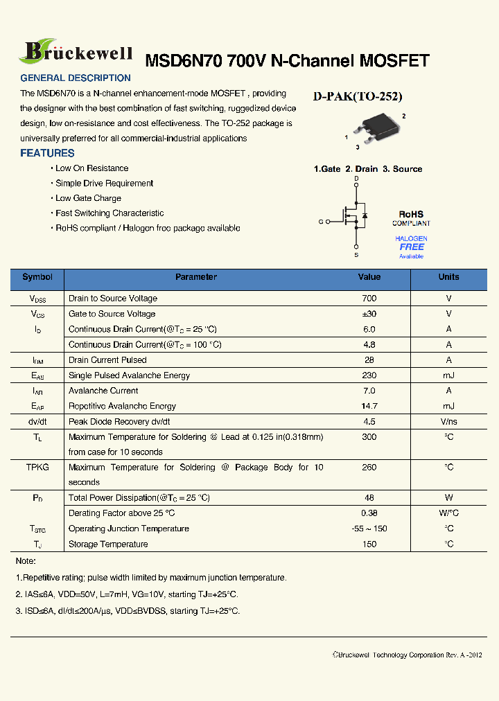 MSD6N70_7596690.PDF Datasheet