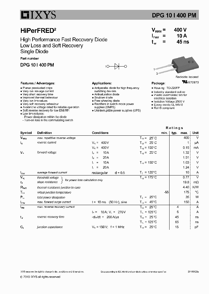DPG10I400PM_7596905.PDF Datasheet
