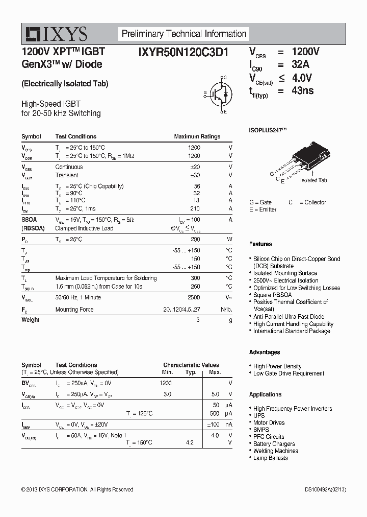 IXYR50N120C3D1_7607482.PDF Datasheet