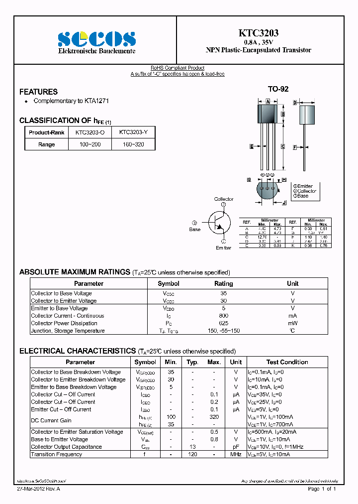 KTC3203_7608469.PDF Datasheet