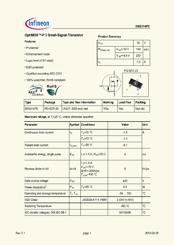 BSS314PE_7608854.PDF Datasheet
