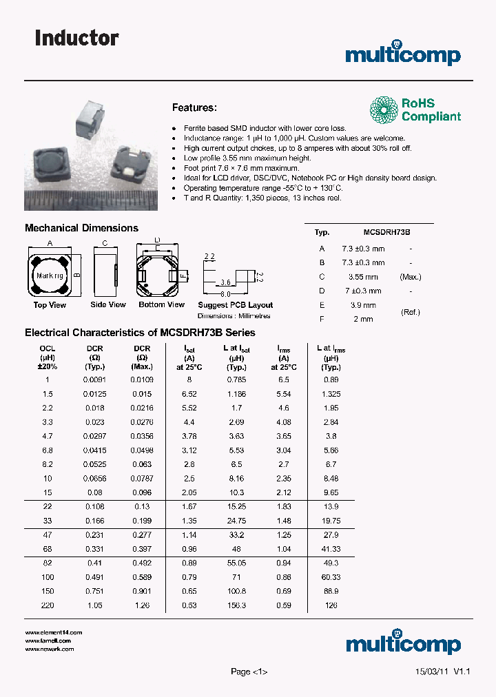 MCSDRH73B-102MHF_7609226.PDF Datasheet