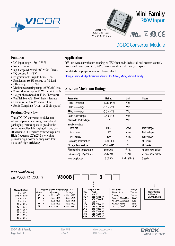 V300B5C200BL_7612301.PDF Datasheet
