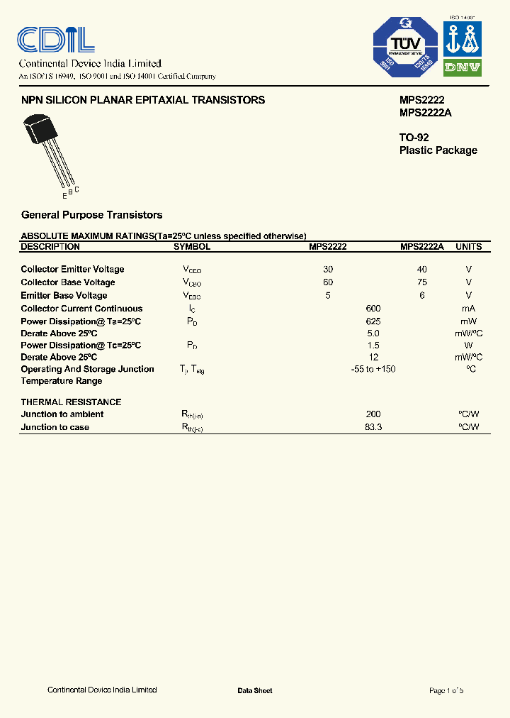 MPS2222_7615131.PDF Datasheet