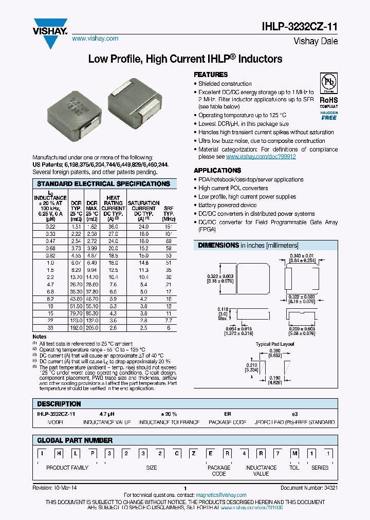 IHLP3232CZER100M11_7615214.PDF Datasheet