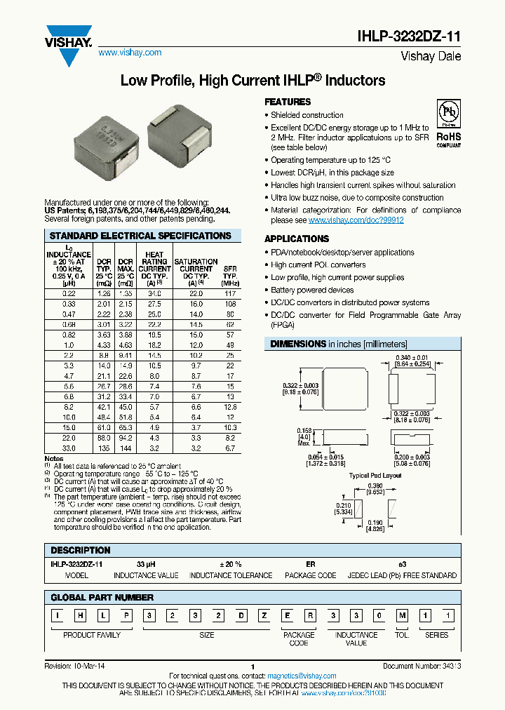 IHLP3232DZER1R0M11_7615217.PDF Datasheet