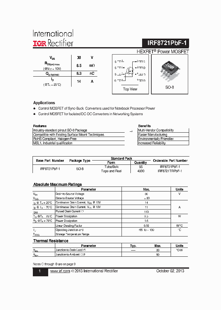 IRF8721PBF-1_7617725.PDF Datasheet