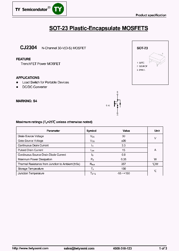 CJ2304_7620779.PDF Datasheet