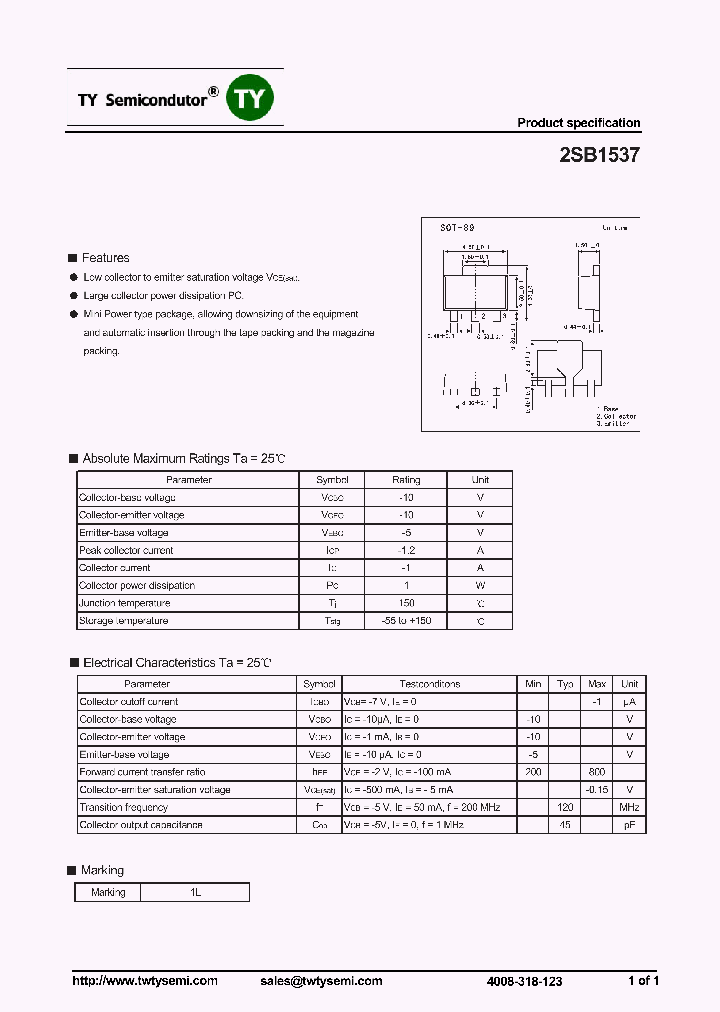 2SB1537_7621240.PDF Datasheet