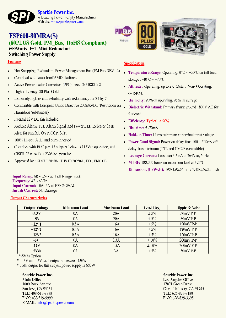 FSP600-80MRA_7623130.PDF Datasheet