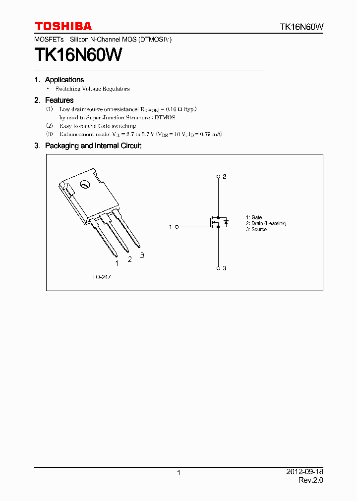 TK16N60W_7623857.PDF Datasheet