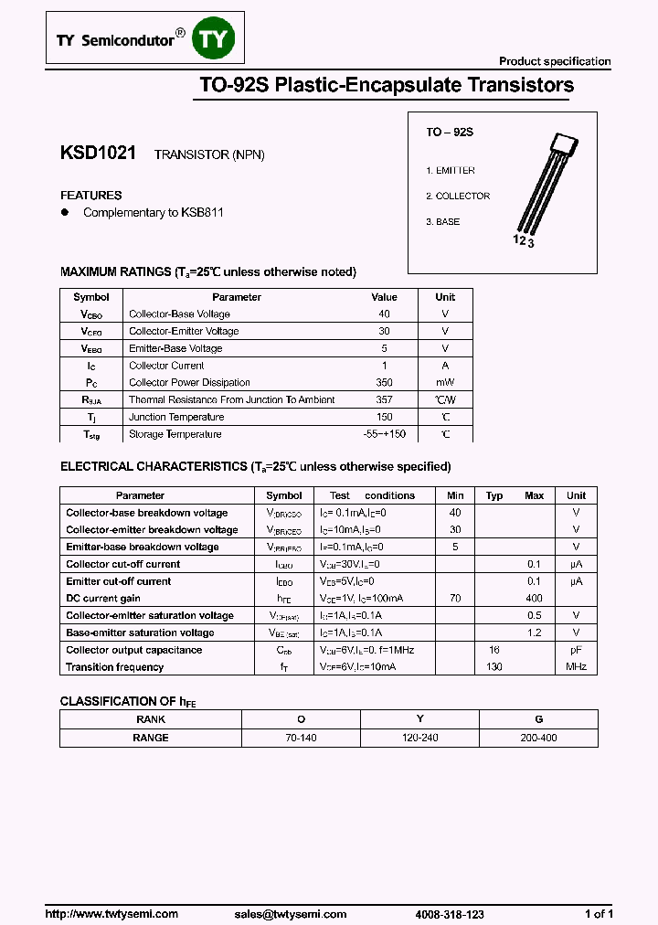 KSD1021_7623871.PDF Datasheet