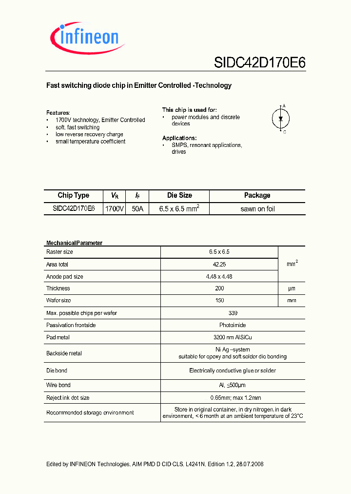 SIDC42D170E608_7627578.PDF Datasheet
