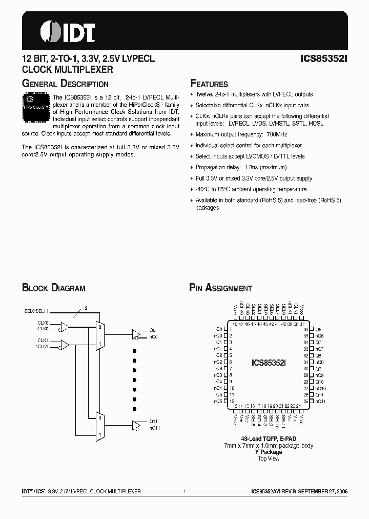 ICS85352AYILF_7629867.PDF Datasheet
