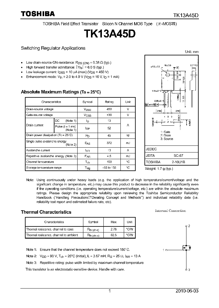 TK13A45D_7631891.PDF Datasheet