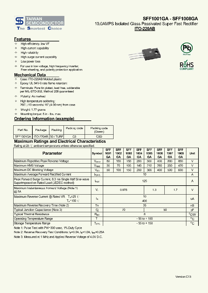 SFF1006GA_7638311.PDF Datasheet