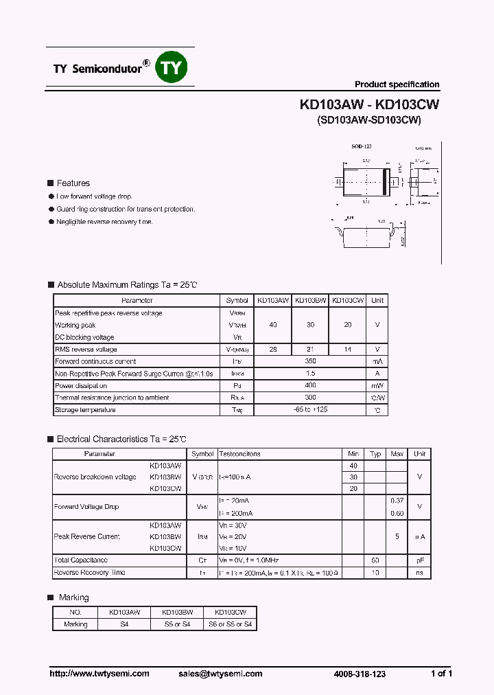 D103BWSD103BW_7642710.PDF Datasheet