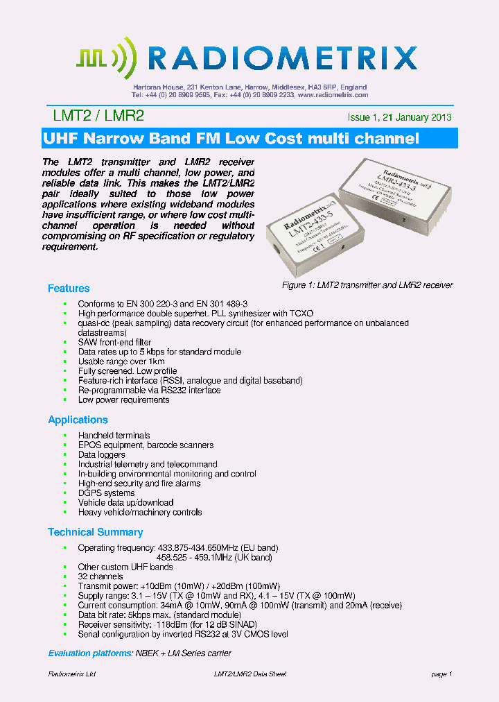 LMR2-433-10_7645349.PDF Datasheet