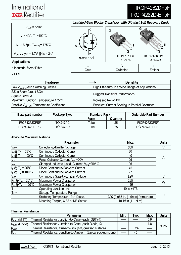 IRGP4262DPBF_7649879.PDF Datasheet