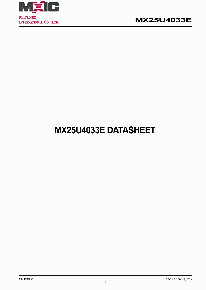 MX25U4033E_7656690.PDF Datasheet