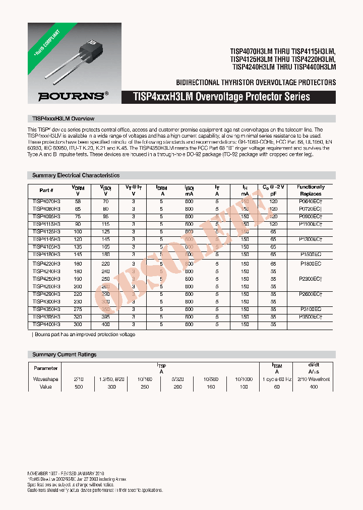 TISP4260H3_7658982.PDF Datasheet