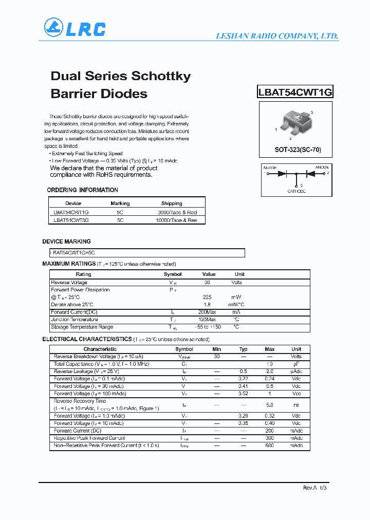 LBAT54CWT1G_7664999.PDF Datasheet