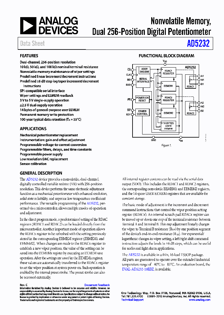 EVAL-AD5232-SDZ_7666637.PDF Datasheet