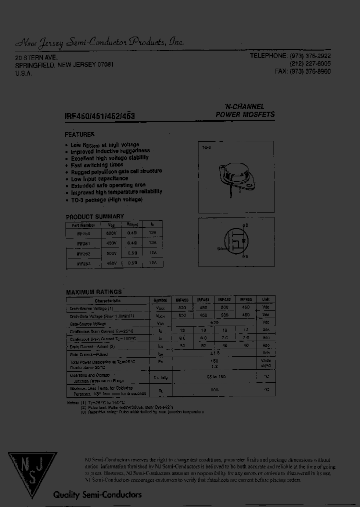 IRF450_7670802.PDF Datasheet