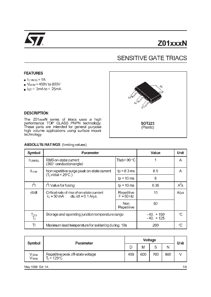 Z0103DN5AA4_7672211.PDF Datasheet
