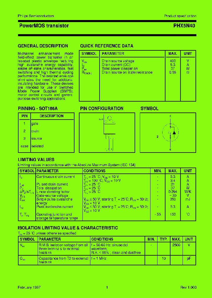 PHX5N40_7675131.PDF Datasheet