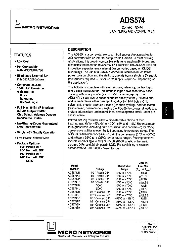 ADS574JE_7676734.PDF Datasheet