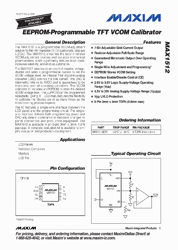 MAX1512_7677125.PDF Datasheet